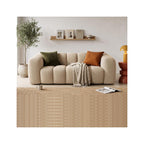 Belleville - Canapé Capitonné Convertible 3 Places en Tissu Chenille - Ouverture Express - Taupe
