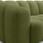 Belleville - Canapé Capitonné Convertible 3 Places en Tissu Chenille - Ouverture Express - Vert Olive