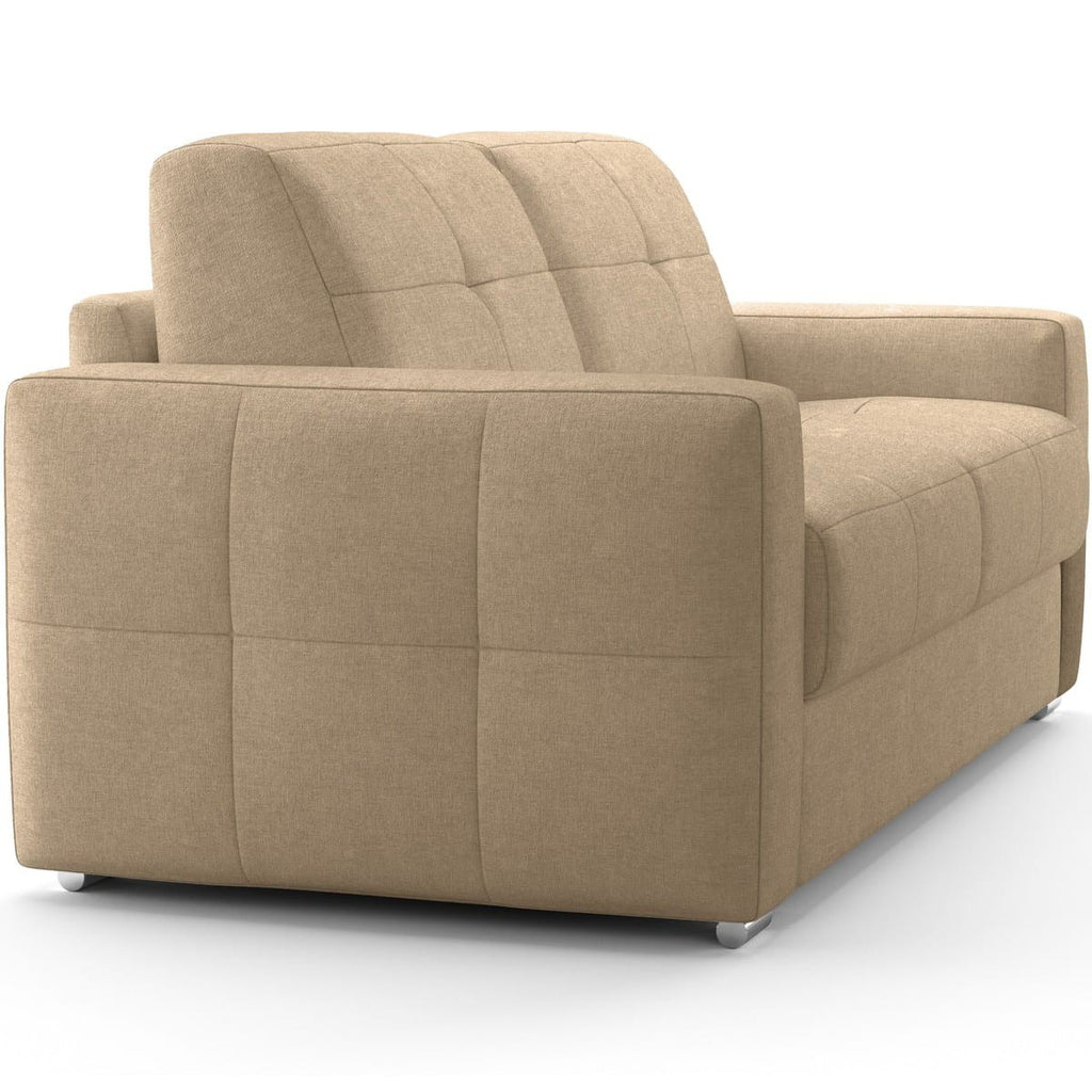 Cassian - Canapé Capitonné Convertible 3 Places en Tissu Chenille - Ouverture Express - Taupe