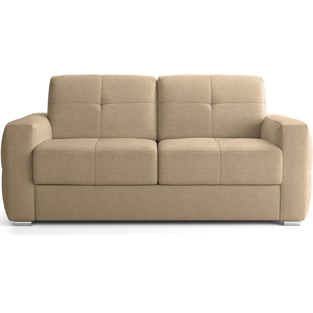 Cassian - Canapé Capitonné Convertible 3 Places en Tissu Chenille - Ouverture Express - Taupe