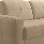 Cassian - Canapé Capitonné Convertible 3 Places en Tissu Chenille - Ouverture Express - Taupe