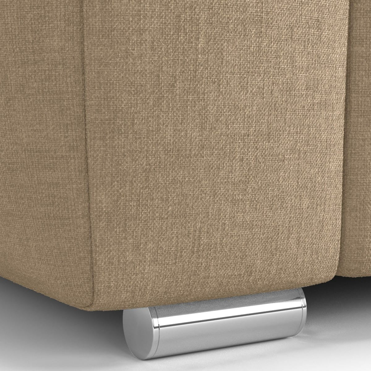 Cassian - Canapé Capitonné Convertible 3 Places en Tissu Chenille - Ouverture Express - Taupe