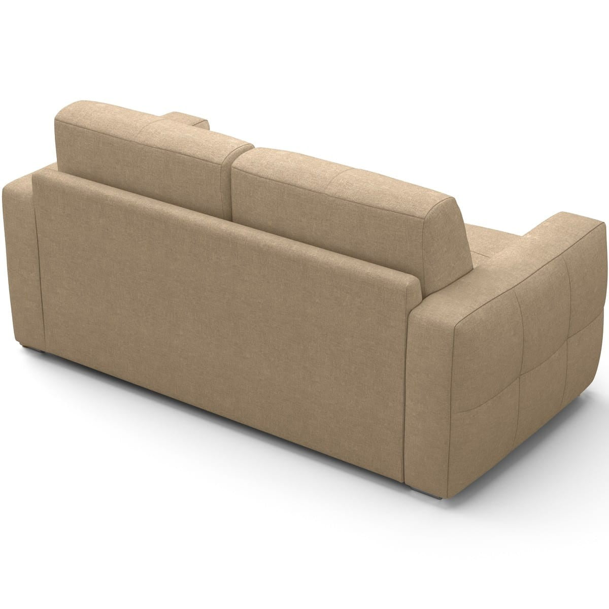 Cassian - Canapé Capitonné Convertible 3 Places en Tissu Chenille - Ouverture Express - Taupe