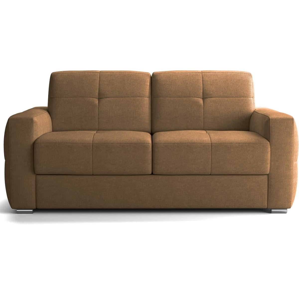 Cassian - Canapé Capitonné Convertible 3 Places en Tissu Chenille - Ouverture Express - Moka