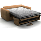 Cassian - Canapé Capitonné Convertible 3 Places en Tissu Chenille - Ouverture Express - Moka