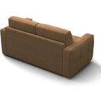 Cassian - Canapé Capitonné Convertible 3 Places en Tissu Chenille - Ouverture Express - Moka