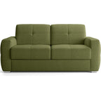Cassian - Canapé Capitonné Convertible 3 Places en Tissu Chenille - Ouverture Express - Vert Olive