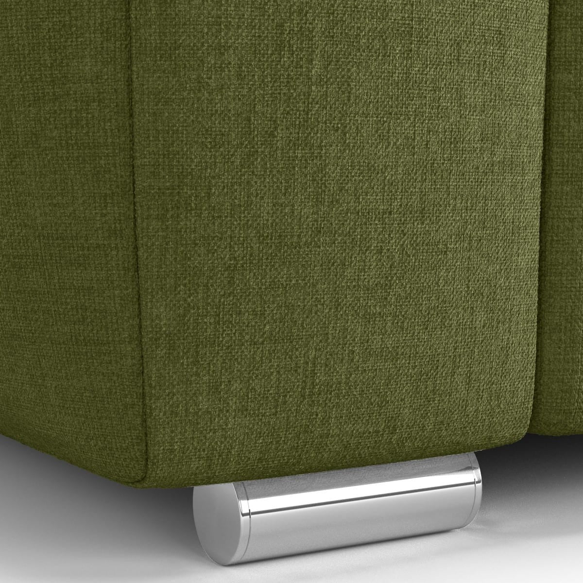 Cassian - Canapé Capitonné Convertible 3 Places en Tissu Chenille - Ouverture Express - Vert Olive