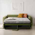 Cassian - Canapé Capitonné Convertible 3 Places en Tissu Chenille - Ouverture Express - Vert Olive