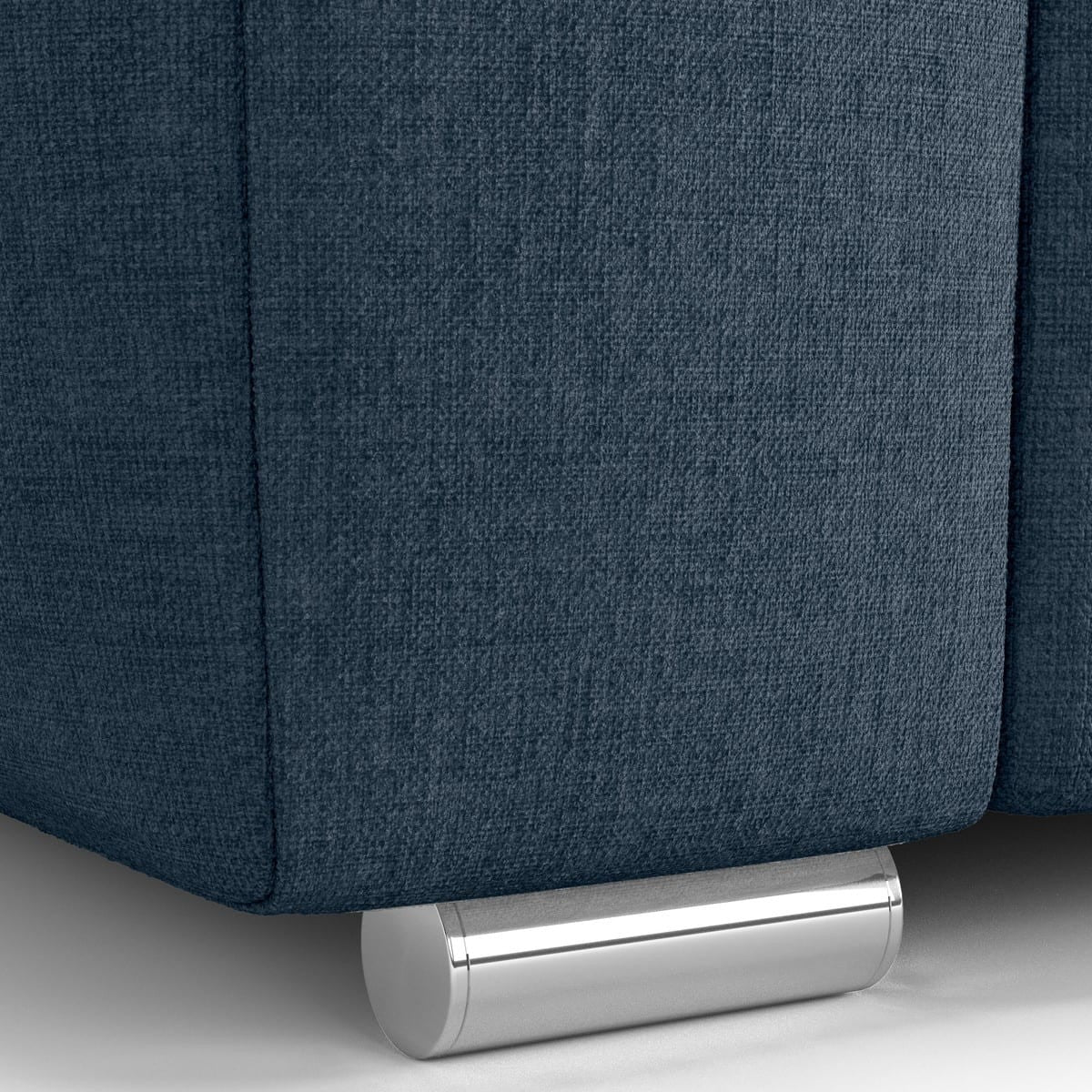 Cassian - Canapé Capitonné Convertible 3 Places en Tissu Chenille - Ouverture Express - Bleu Foncé
