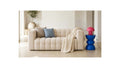 Cester - Canapé Capitonné 3 Places en Tissu Chenille - Beige