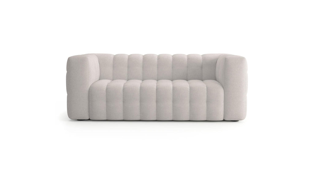 Cester - Canapé Capitonné 3 Places en Tissu Chenille - Beige