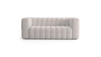 Cester - Canapé Capitonné 3 Places en Tissu Chenille - Beige