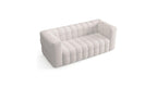 Cester - Canapé Capitonné 3 Places en Tissu Chenille - Beige