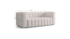 Cester - Canapé Capitonné 3 Places en Tissu Chenille - Beige