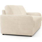 Lumio - Canapé Droit Convertible 3 Places en Velours Côtelé - Ouverture Express - Beige