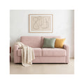Lumio - Canapé Droit Convertible 3 Places en Velours Côtelé - Ouverture Express - Rose Pâle