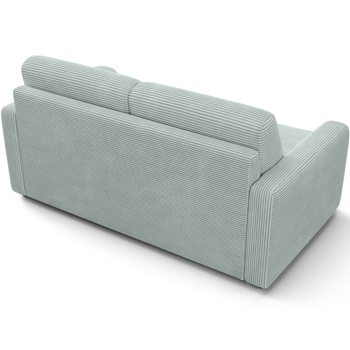 Lumio – Gerades Schlafsofa – Cord – Pastellblau