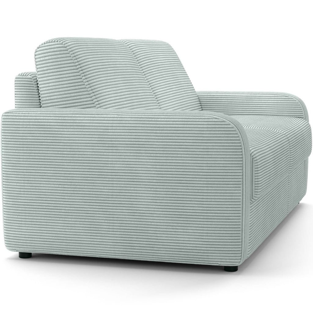 Lumio – Gerades Schlafsofa – Cord – Pastellblau
