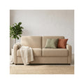 Lumio - Canapé Droit Convertible 3 Places en Tissu Chenille - Ouverture Express - Taupe