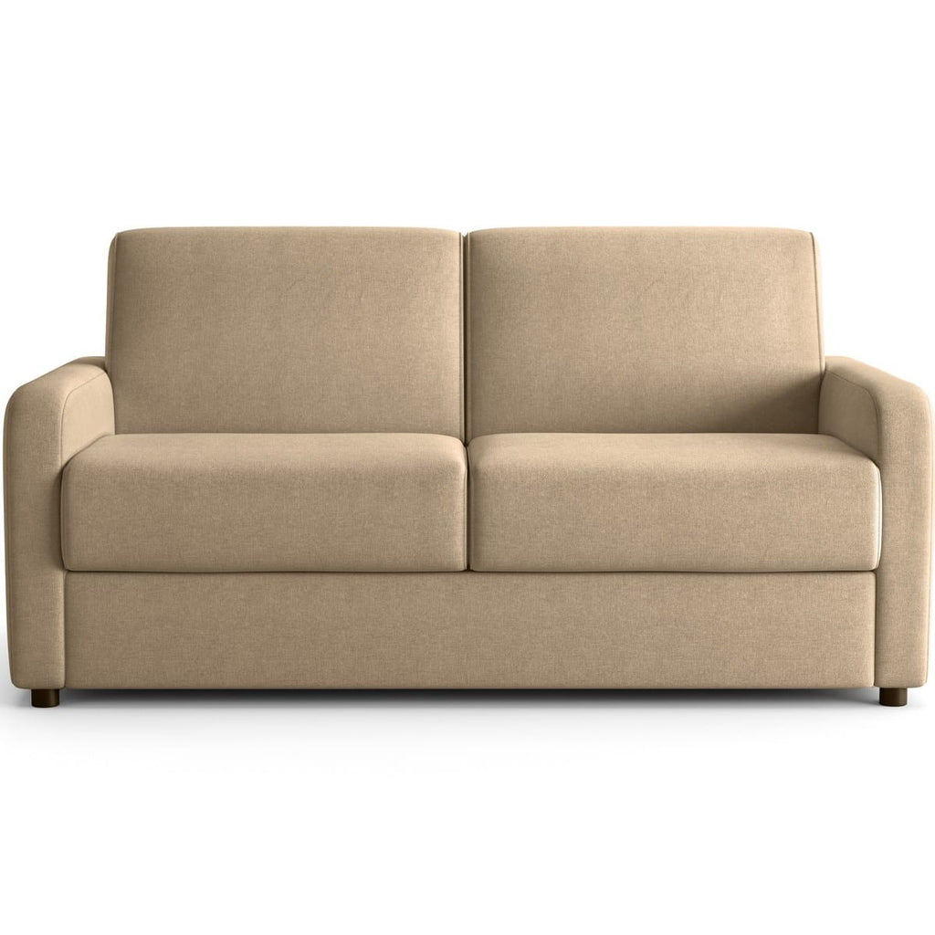 Lumio - Canapé Droit Convertible 3 Places en Tissu Chenille - Ouverture Express - Taupe
