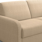 Lumio - Canapé Droit Convertible 3 Places en Tissu Chenille - Ouverture Express - Taupe