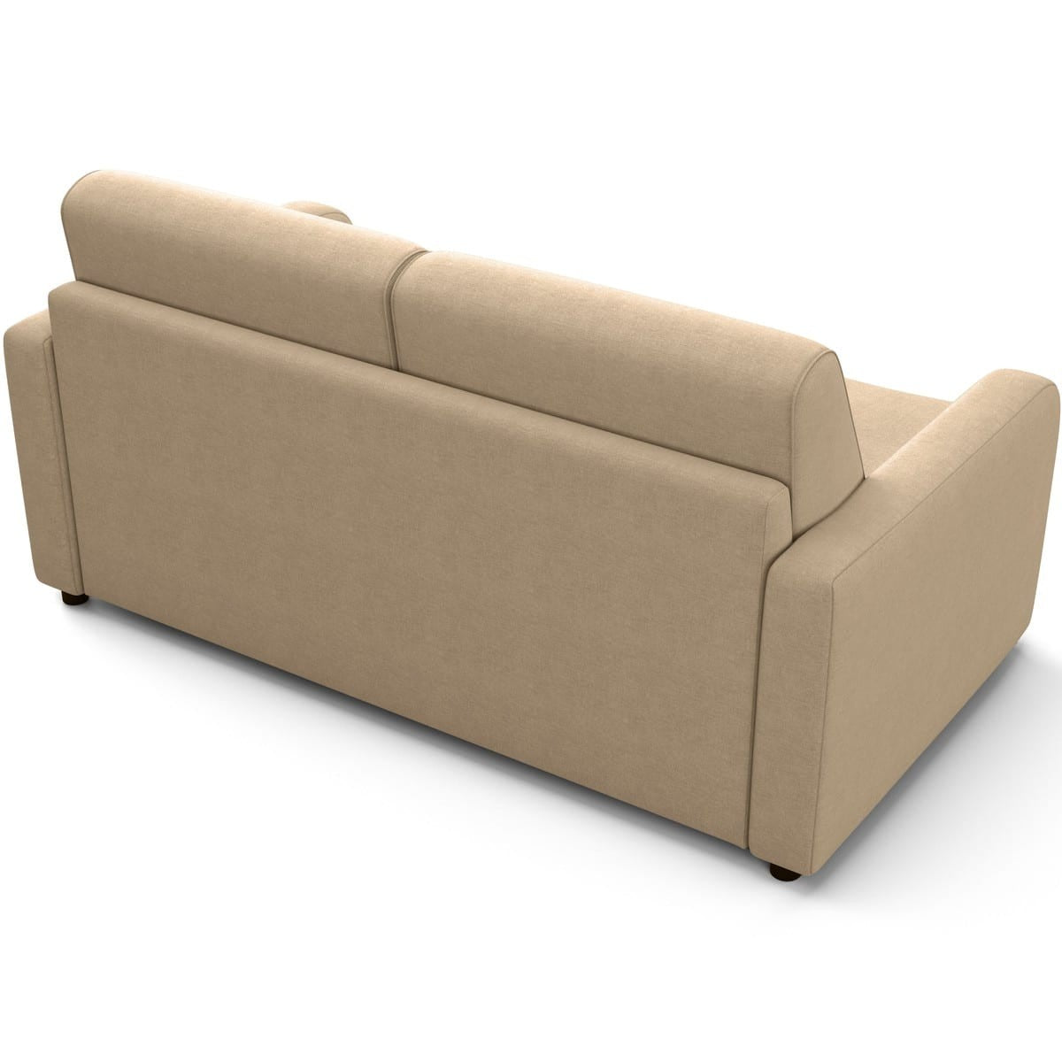 Lumio - Canapé Droit Convertible 3 Places en Tissu Chenille - Ouverture Express - Taupe