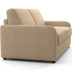 Lumio - Canapé Droit Convertible 3 Places en Tissu Chenille - Ouverture Express - Taupe