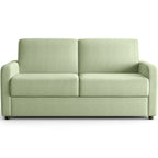 Lumio - Canapé Droit Convertible 3 Places en Tissu Chenille - Ouverture Express - Vert Sauge