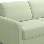 Lumio - Canapé Droit Convertible 3 Places en Tissu Chenille - Ouverture Express - Vert Sauge