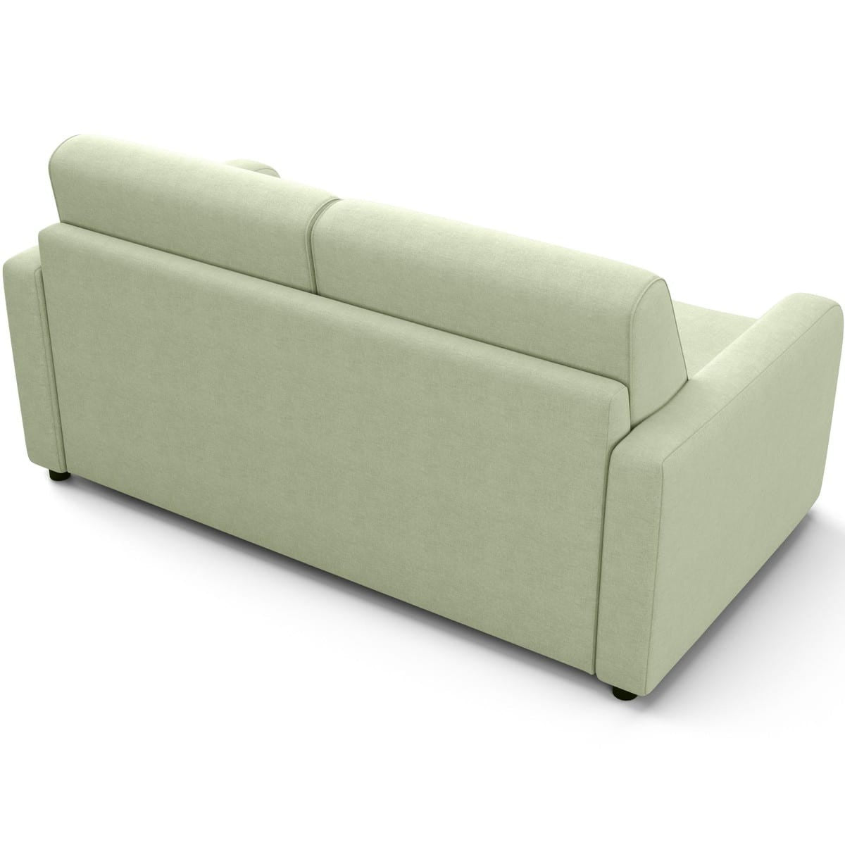 Lumio - Canapé Droit Convertible 3 Places en Tissu Chenille - Ouverture Express - Vert Sauge