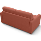 Lumio - Canapé Droit Convertible 3 Places en Tissu Chenille - Ouverture Express - Terracotta