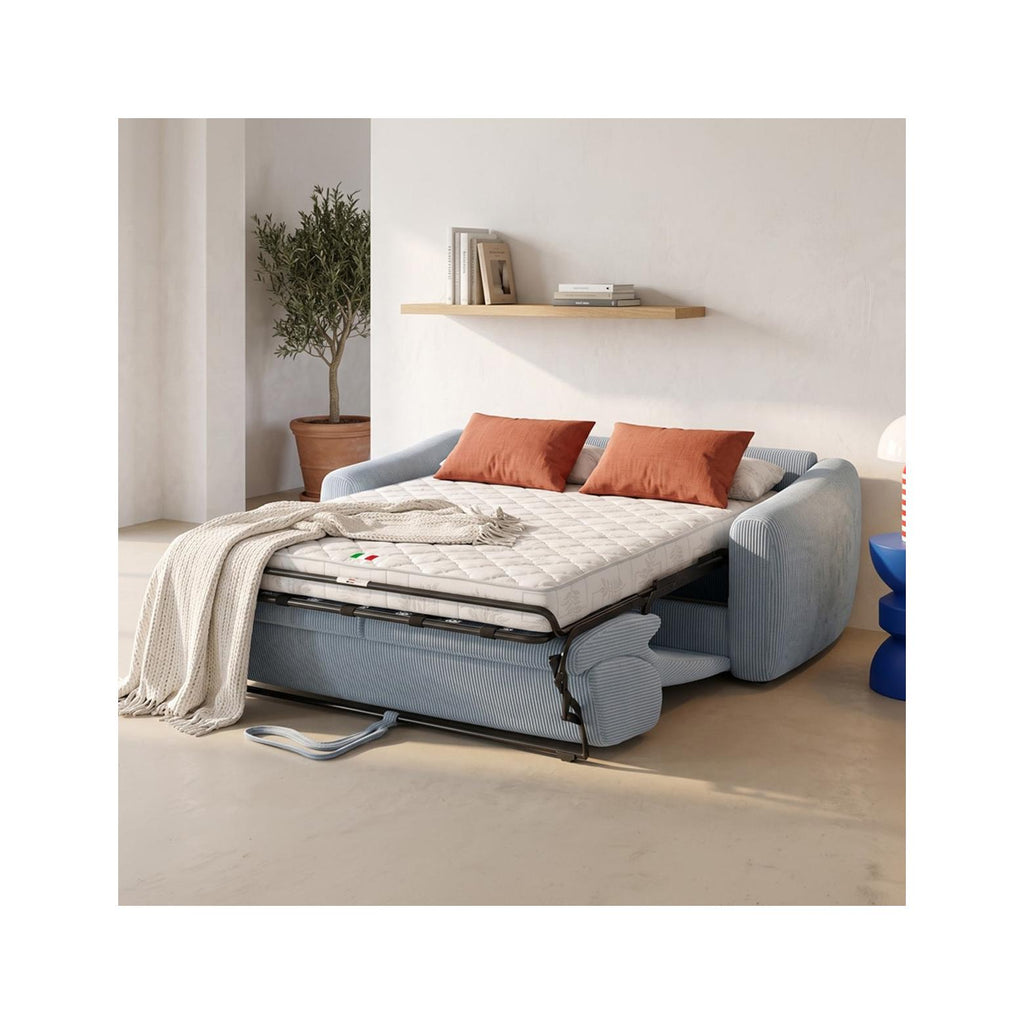 Suzie – Schlafsofa – Cord – Blau
