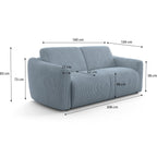 Suzie – Schlafsofa – Cord – Blau