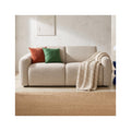 Suzie - Canapé Droit Convertible 3 Places en Tissu Chenille - Ouverture Express - Beige