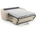 Suzie - Canapé Droit Convertible 3 Places en Tissu Chenille - Ouverture Express - Beige