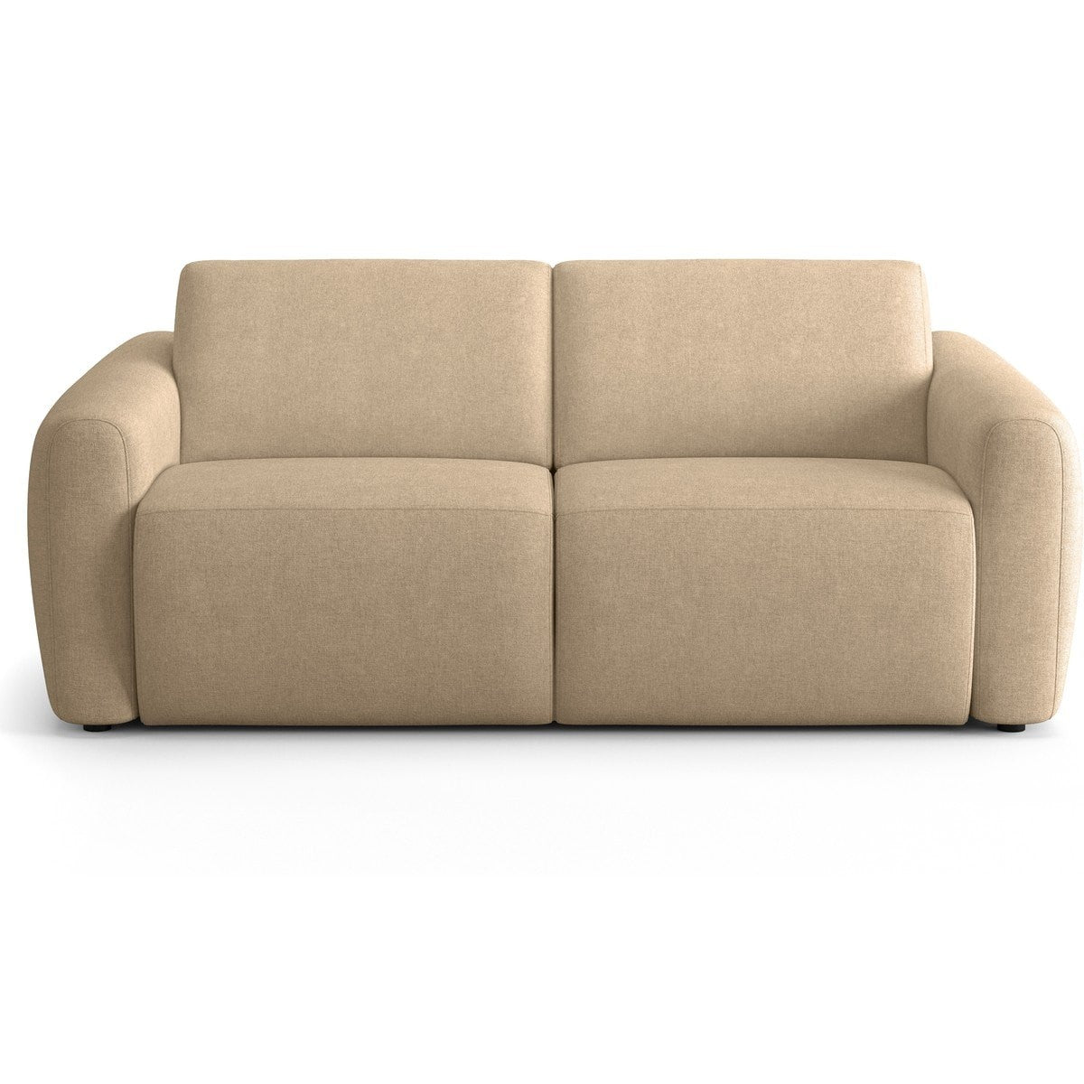 Suzie - Canapé Droit Convertible 3 Places en Tissu Chenille - Ouverture Express - Taupe