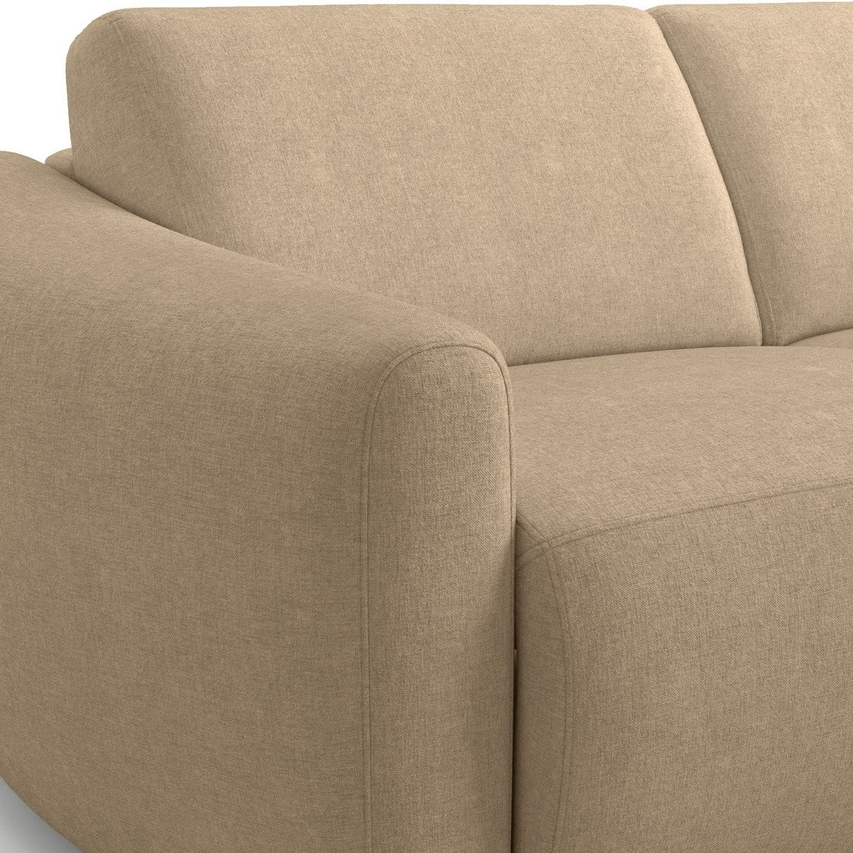 Suzie - Canapé Droit Convertible 3 Places en Tissu Chenille - Ouverture Express - Taupe