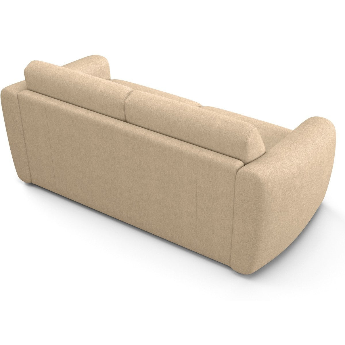 Suzie - Canapé Droit Convertible 3 Places en Tissu Chenille - Ouverture Express - Taupe