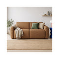 Suzie - Sofa Prosta Rozkładana - Tkanina Szenilowa - Mokka