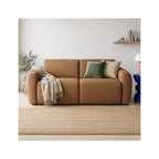 Suzie - Sofa Prosta Rozkładana - Tkanina Szenilowa - Mokka