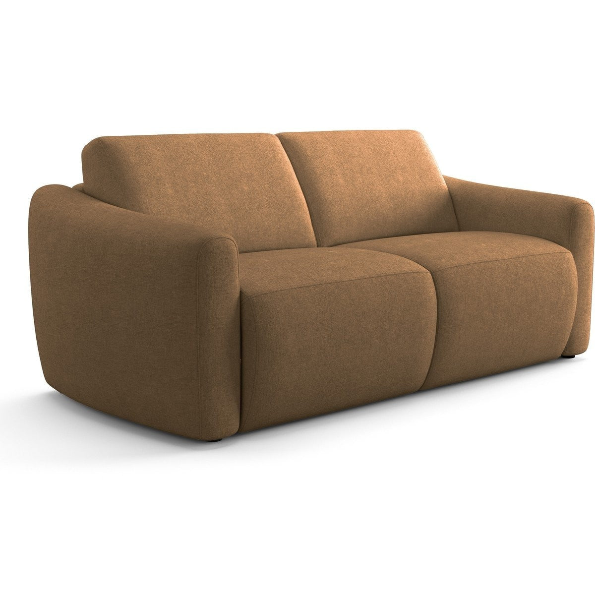 Suzie - Sofa Prosta Rozkładana - Tkanina Szenilowa - Mokka