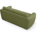 Suzie - Canapé Droit Convertible 3 Places en Tissu Chenille - Ouverture Express - Vert Olive
