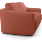 Suzie - Canapé Droit Convertible 3 Places en Tissu Chenille - Ouverture Express - Terracotta