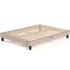 Axel - Sommier Déco à Lattes en Tissu - Beige