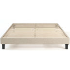 Axel - Sommier Déco à Lattes en Tissu - Beige