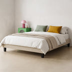 Axel - Sommier Déco à Lattes en Tissu - Beige
