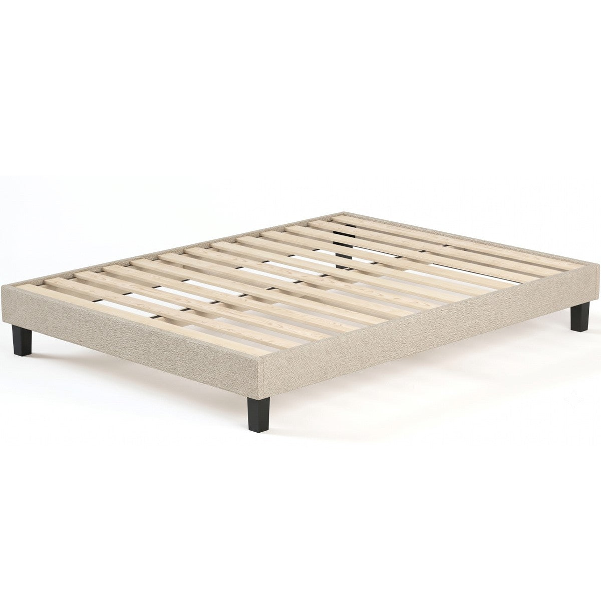 Axel - Sommier Déco à Lattes en Tissu - Beige