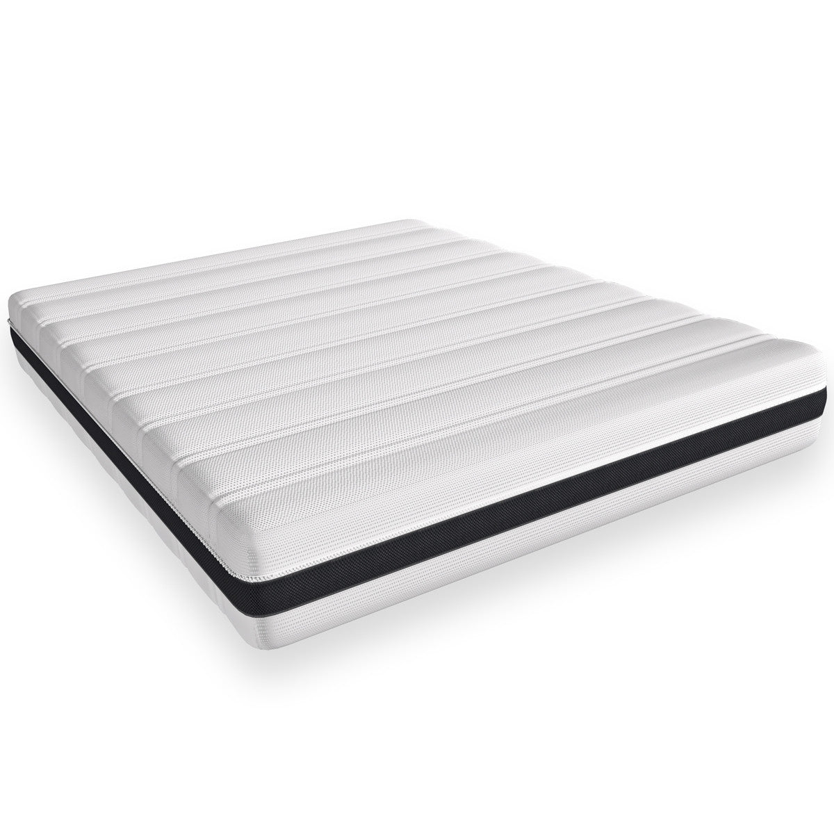 Hygiospring - Matelas Ressorts Ensachés 160x200 - Mousse HR - Blanc