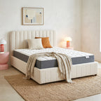 Memo HR - Matelas Mémoire de Forme Hbedding - Mousse Ergonomique, Mousse HR 35kg et Mousse à Effet Mémoire de Forme - Blanc